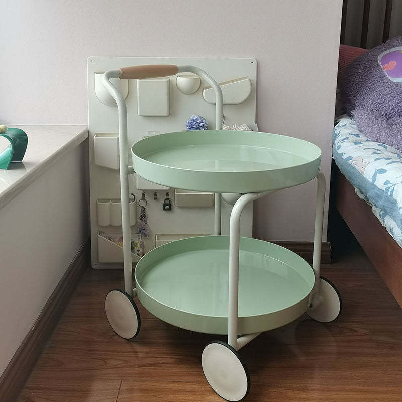 Nordic Cream Iron 2-Tier Side Table