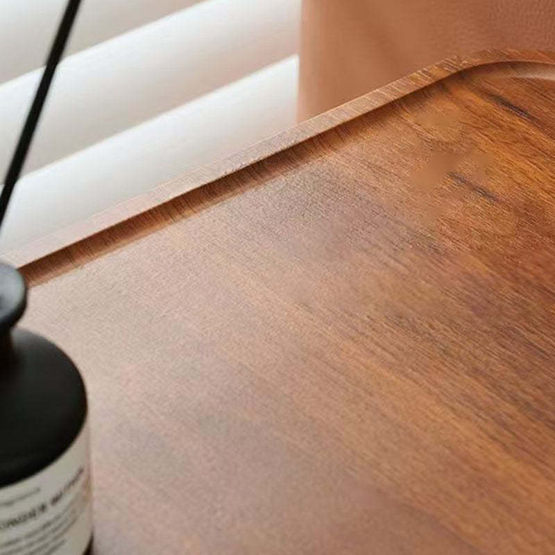 Minimalist Iron Wood 2-Tier Side Table