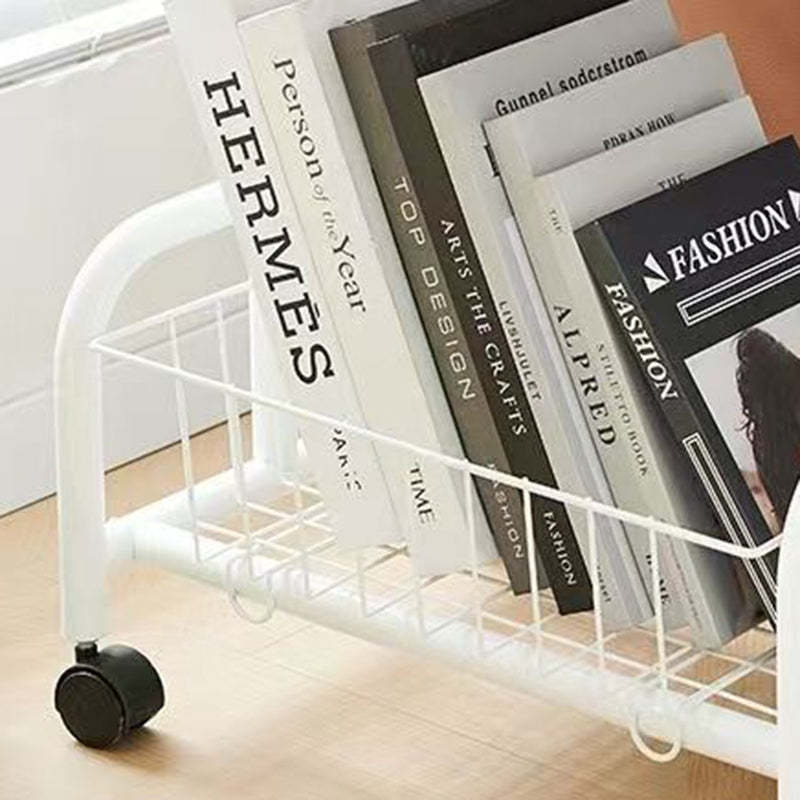 Minimalist Iron Wood 2-Tier Side Table