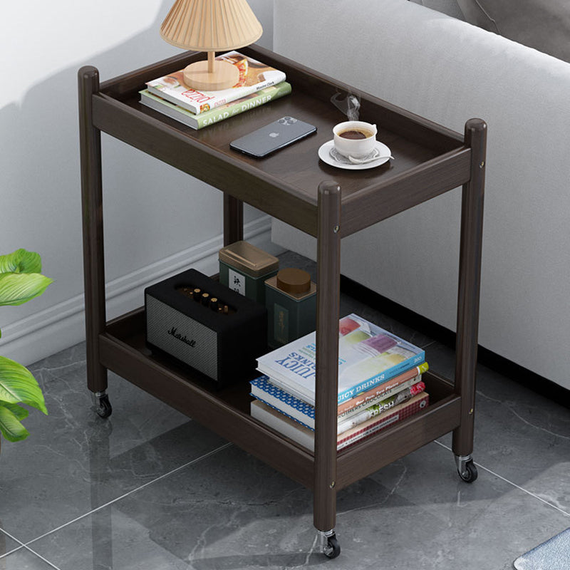 Vintage Bamboo Glass 2-Tier Side Table