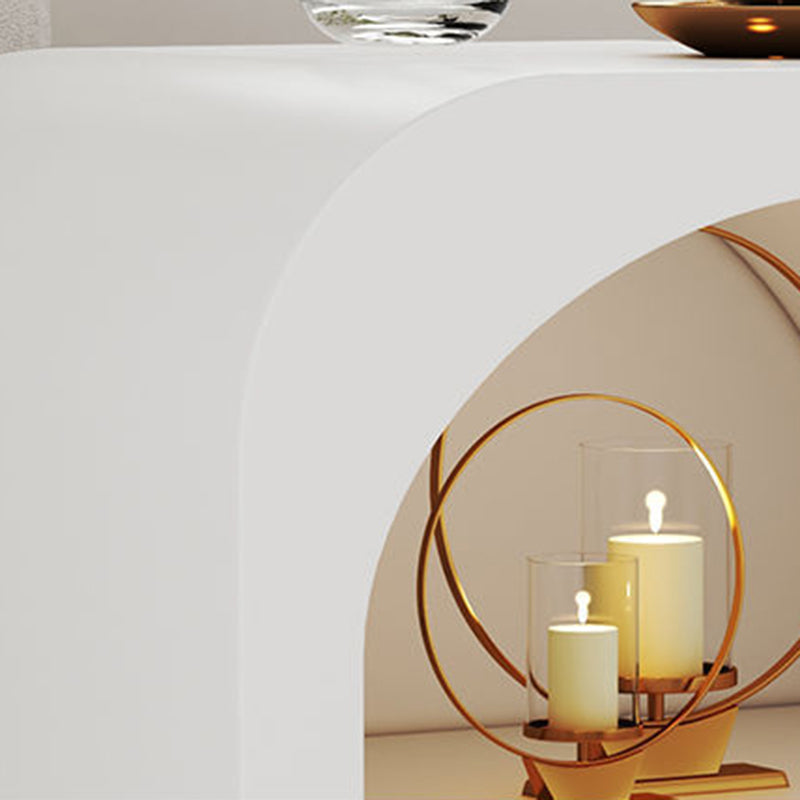 Scandinavian Curved Rock Slab 2-Tier Nightstand