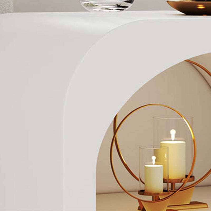 Scandinavian Curved Rock Slab 2-Tier Nightstand