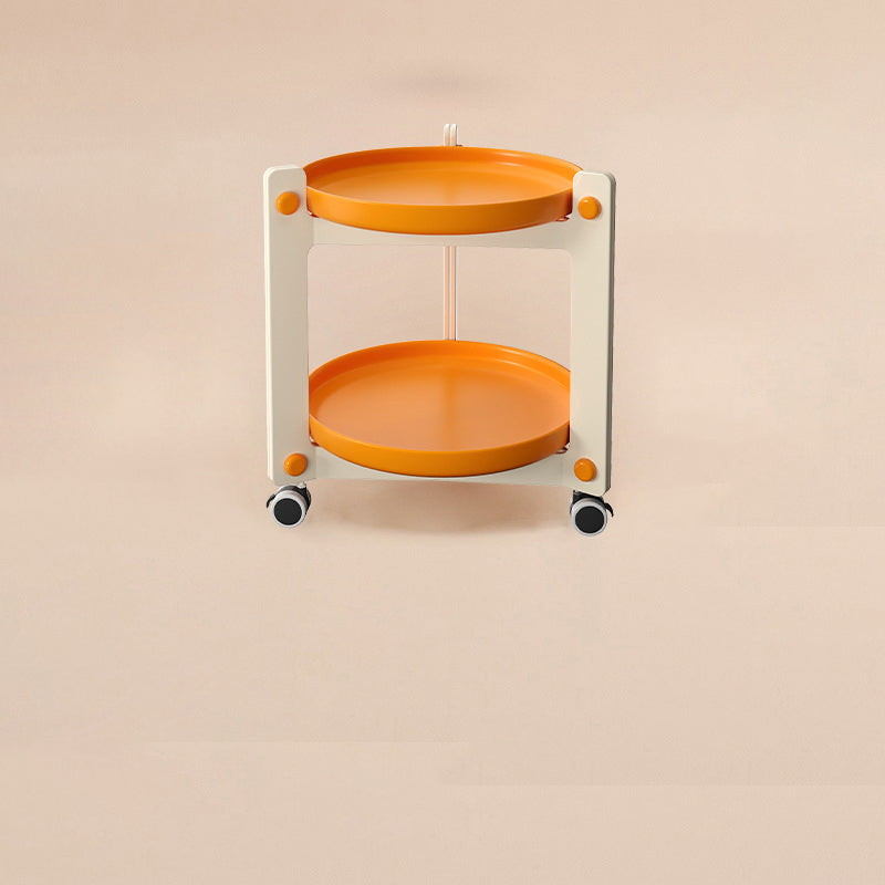 Nordic Round Plastic 2-Tier Side Table