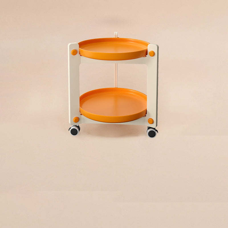 Nordic Round Plastic 2-Tier Side Table