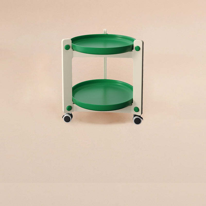 Nordic Round Plastic 2-Tier Side Table