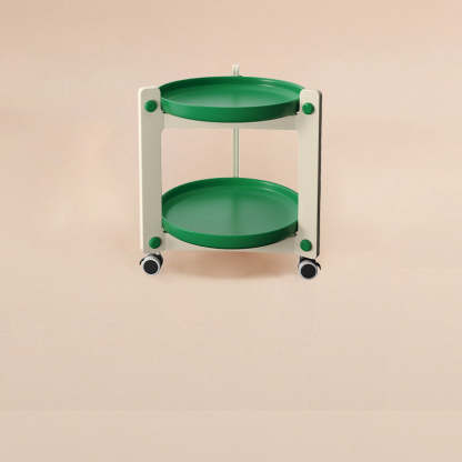 Nordic Round Plastic 2-Tier Side Table
