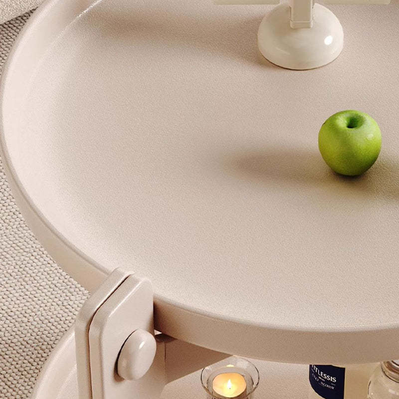 Nordic Round Plastic 2-Tier Side Table