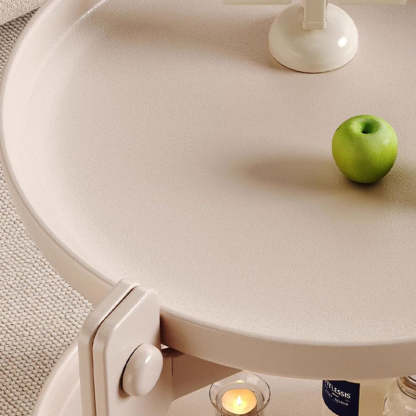 Nordic Round Plastic 2-Tier Side Table