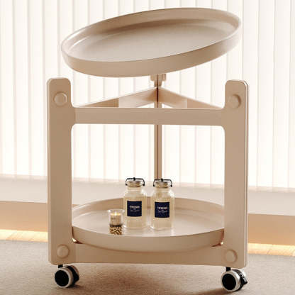 Nordic Round Plastic 2-Tier Side Table