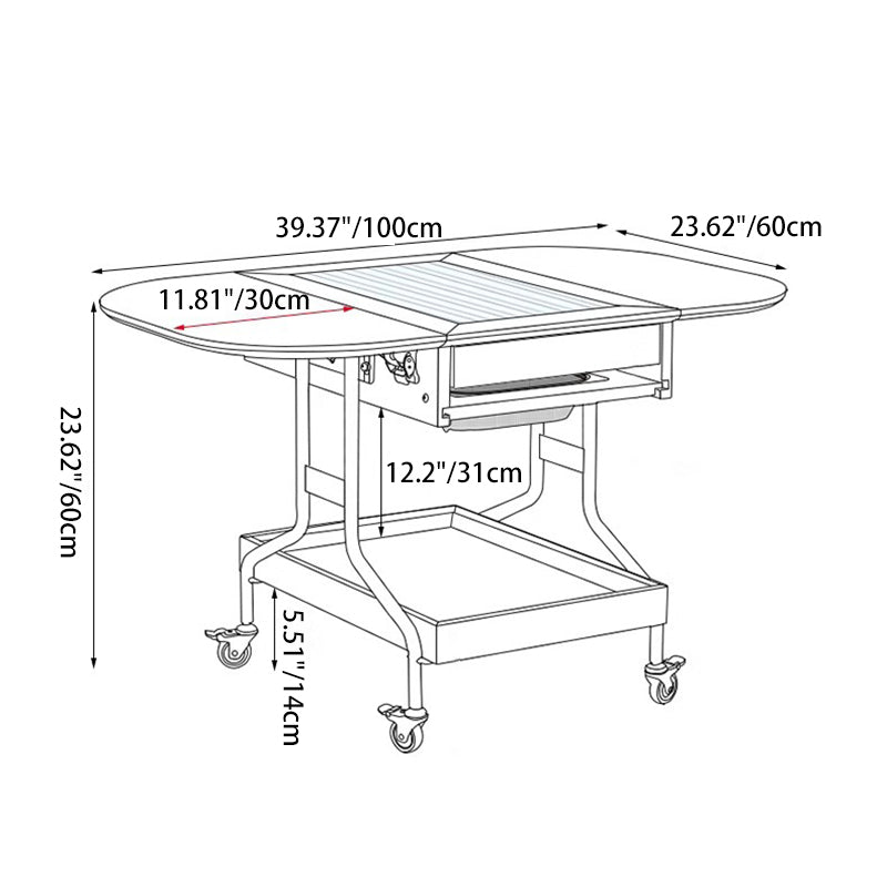 Minimalist Foldable Stainless Steel Coffee Table