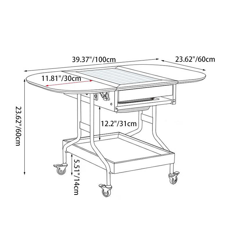 Minimalist Foldable Stainless Steel Coffee Table
