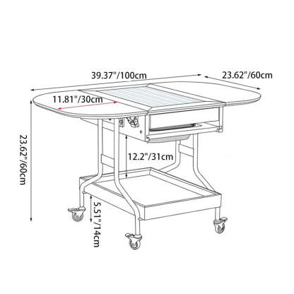 Minimalist Foldable Stainless Steel Coffee Table
