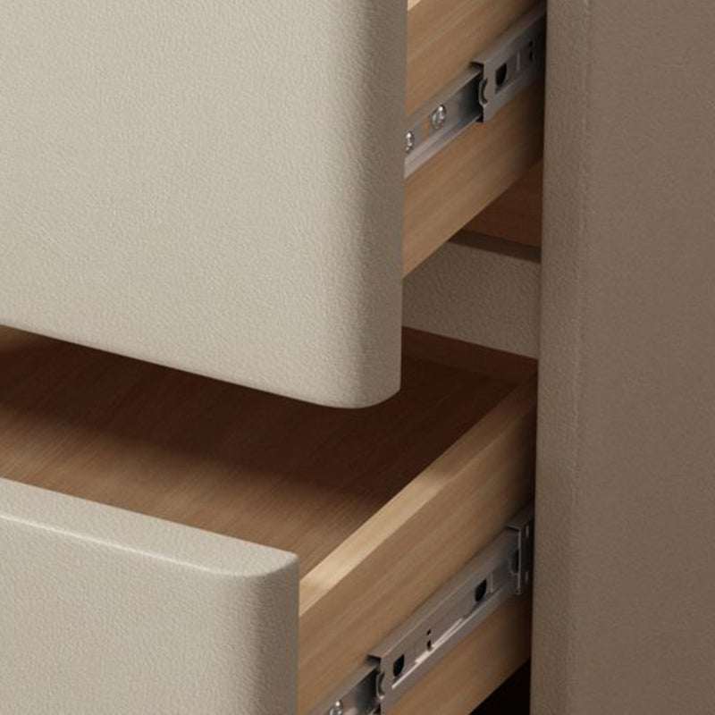 Minimalist Wood 3-Drawer Nightstand — Khaki