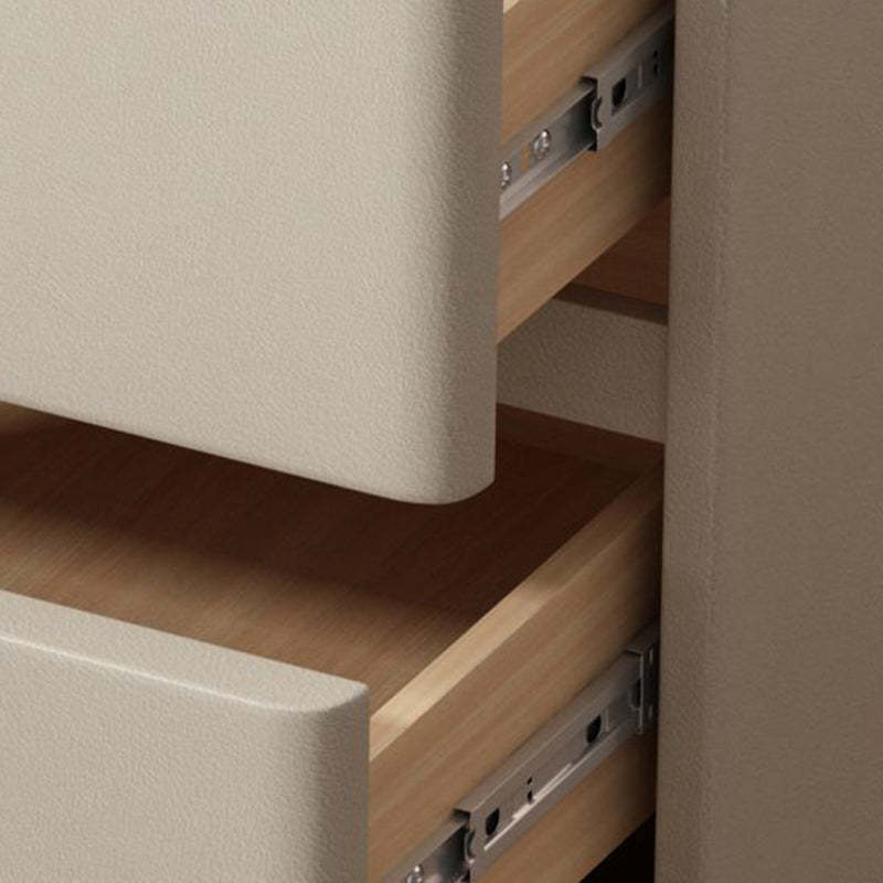 Minimalist Wood 3-Drawer Nightstand — Khaki