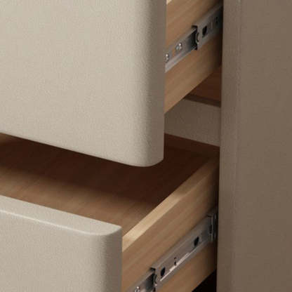 Minimalist Wood 3-Drawer Nightstand — Khaki