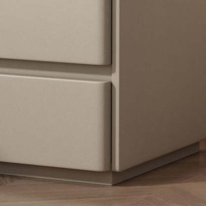 Minimalist Wood 3-Drawer Nightstand — Light Gray