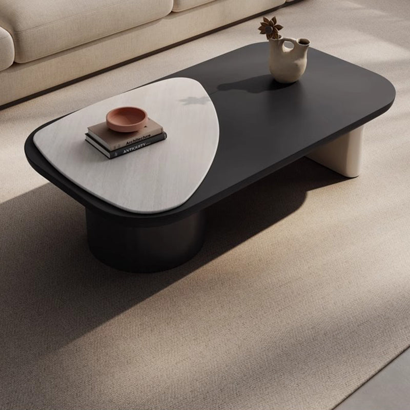 Scandinavian Wood Microcrystalline Stone Coffee Table