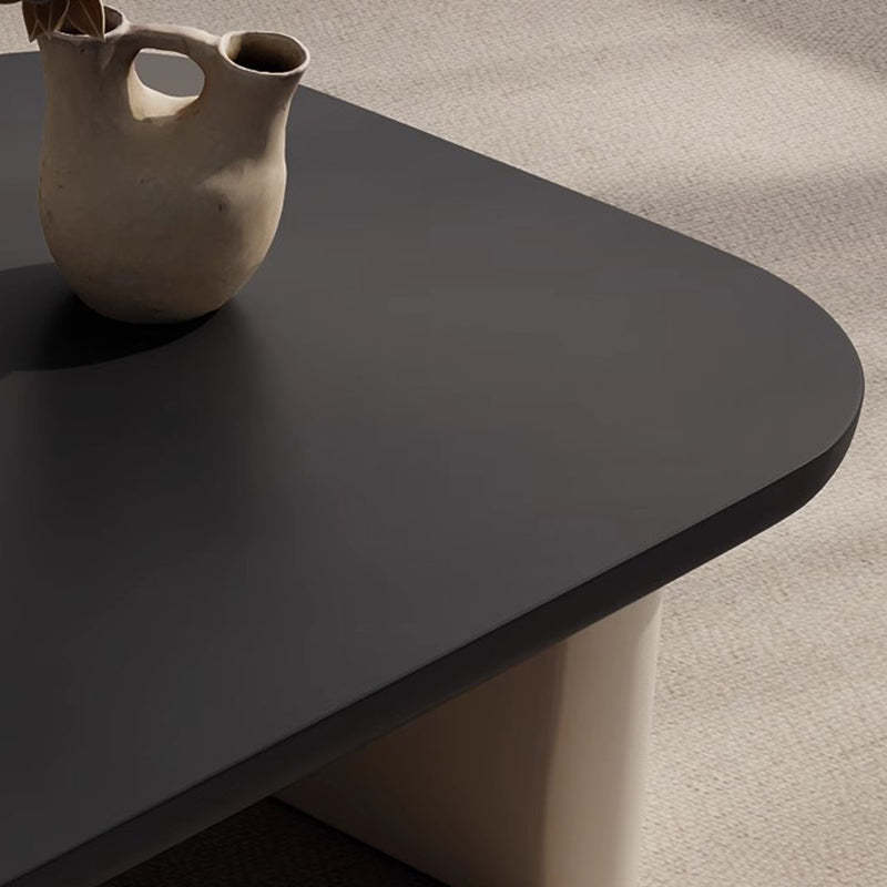 Scandinavian Wood Microcrystalline Stone Coffee Table