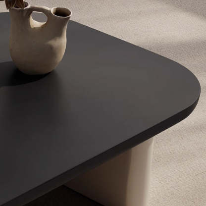 Scandinavian Wood Microcrystalline Stone Coffee Table