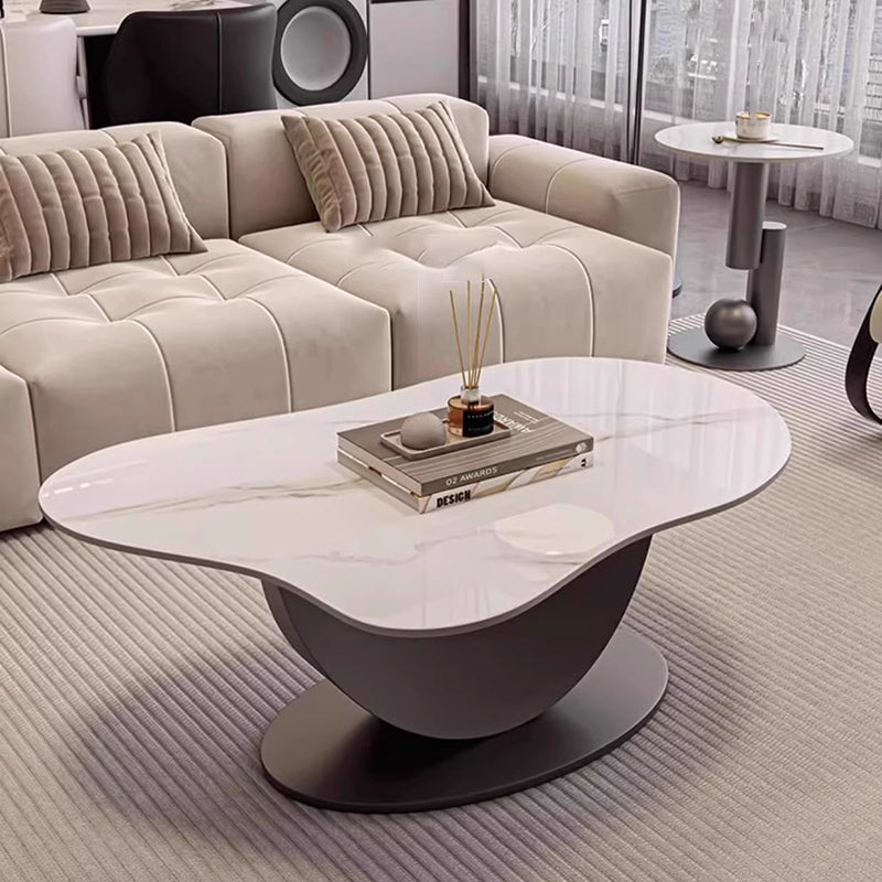 Scandinavian Cloud Iron Rock Slab Coffee Table