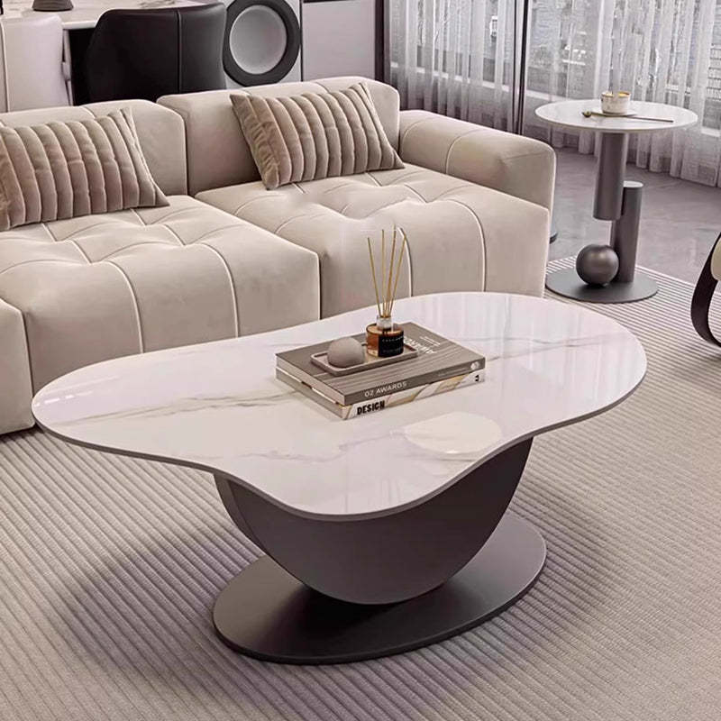 Scandinavian Cloud Iron Rock Slab Coffee Table