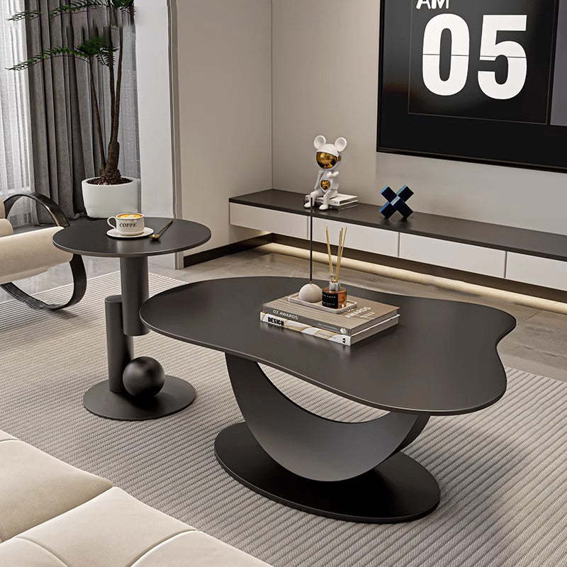 Scandinavian Cloud Iron Rock Slab Coffee Table