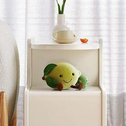Nordic Cream Rock Slab 1-Drawer Rectangular Side Table