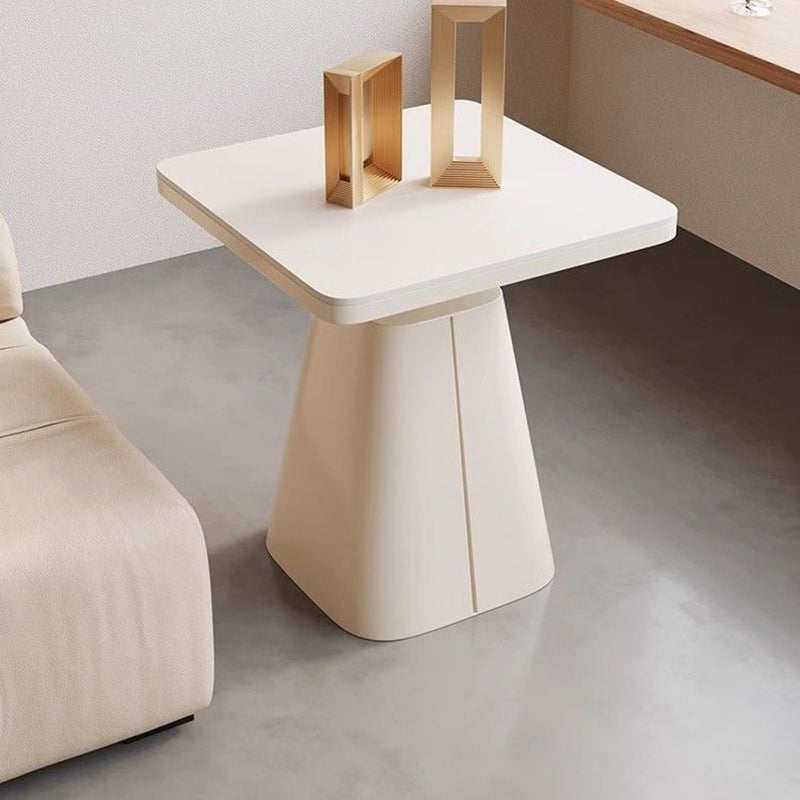 Minimalist Cone Iron Rock Slab Side Table