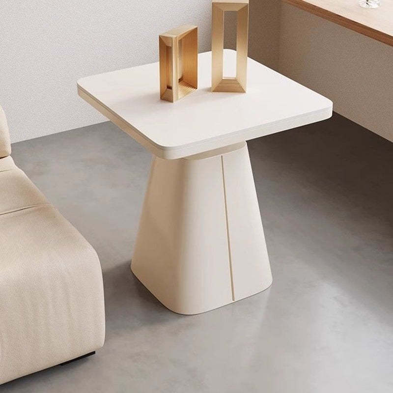 Minimalist Cone Iron Rock Slab Side Table