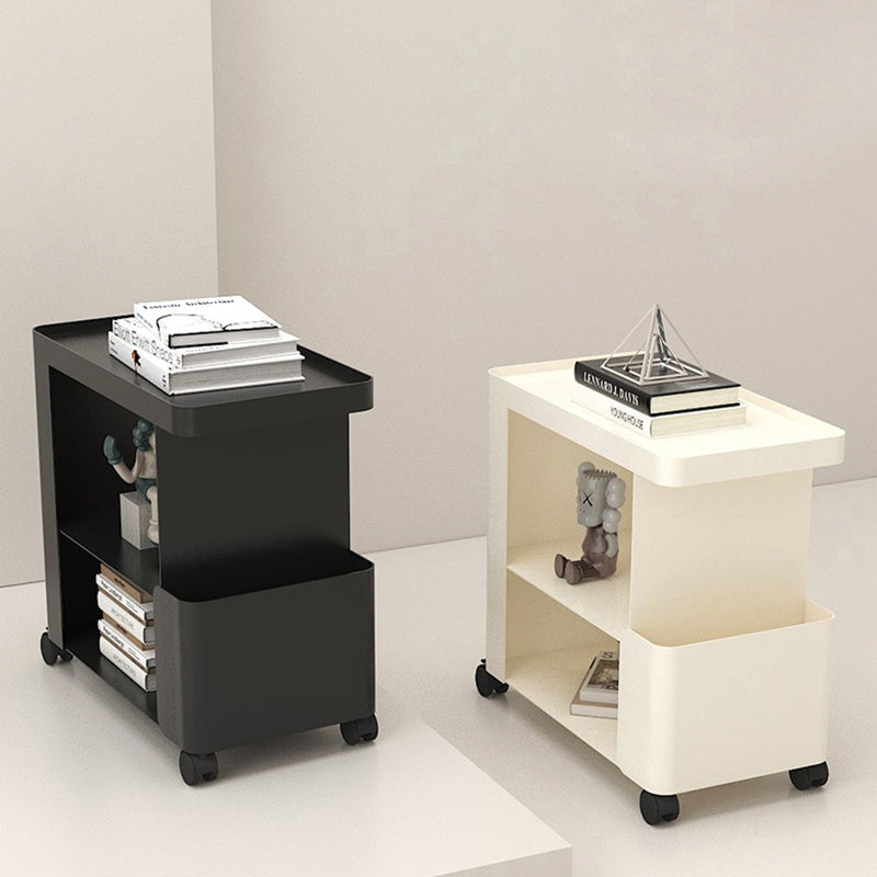 Minimalist Iron Glass 3-Tier Side Table