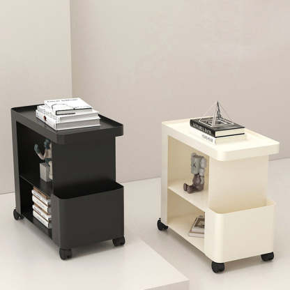 Minimalist Iron Glass 3-Tier Side Table