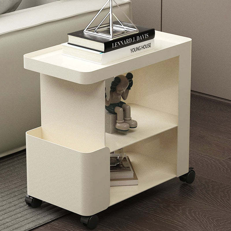 Minimalist Iron Glass 3-Tier Side Table