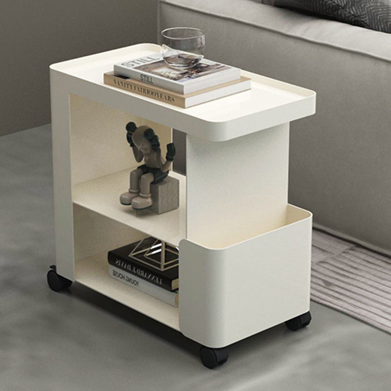 Minimalist Iron Glass 3-Tier Side Table