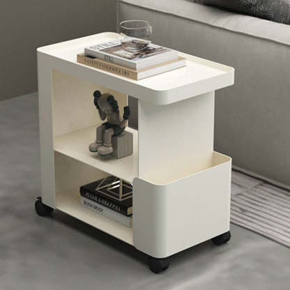 Minimalist Iron Glass 3-Tier Side Table
