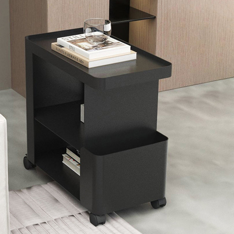 Minimalist Iron Glass 3-Tier Side Table