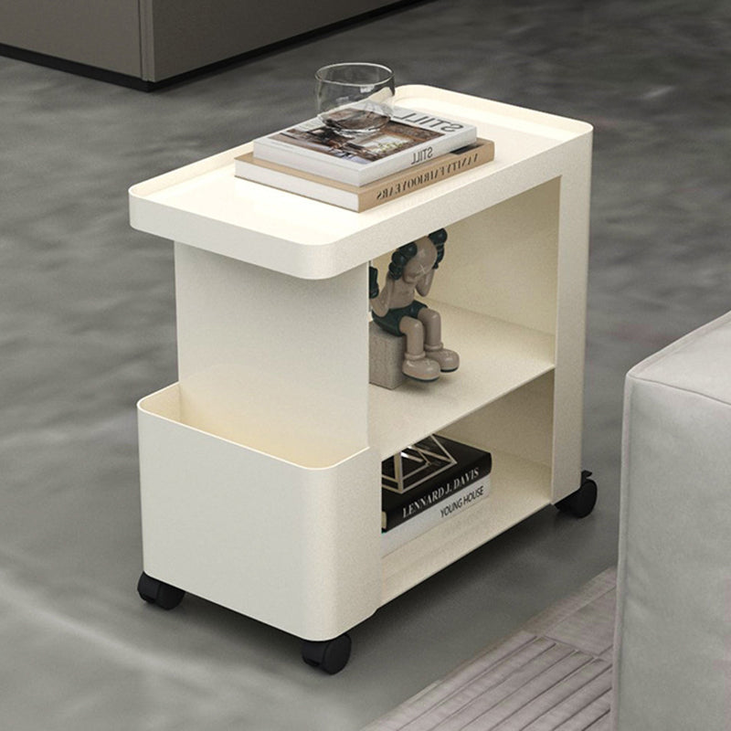 Minimalist Iron Glass 3-Tier Side Table