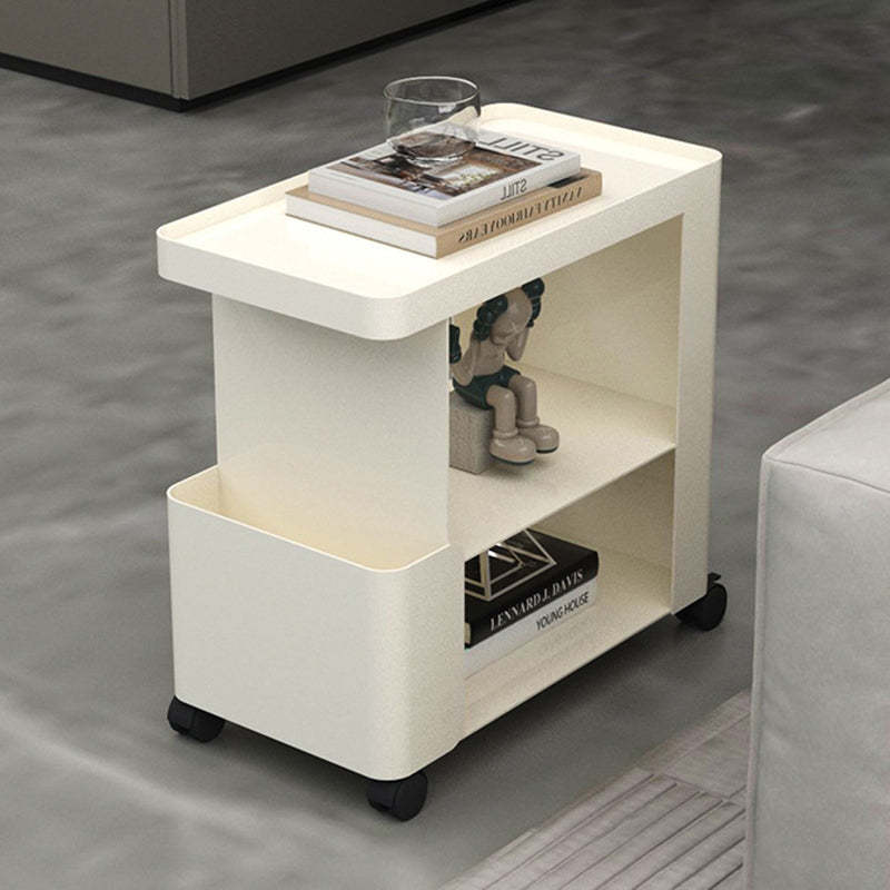 Minimalist Iron Glass 3-Tier Side Table