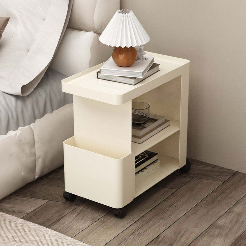 Minimalist Iron Glass 3-Tier Side Table