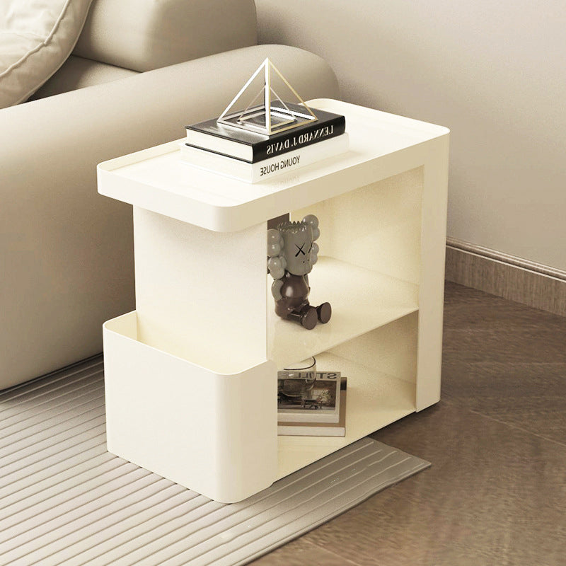 Minimalist Iron Glass 3-Tier Side Table