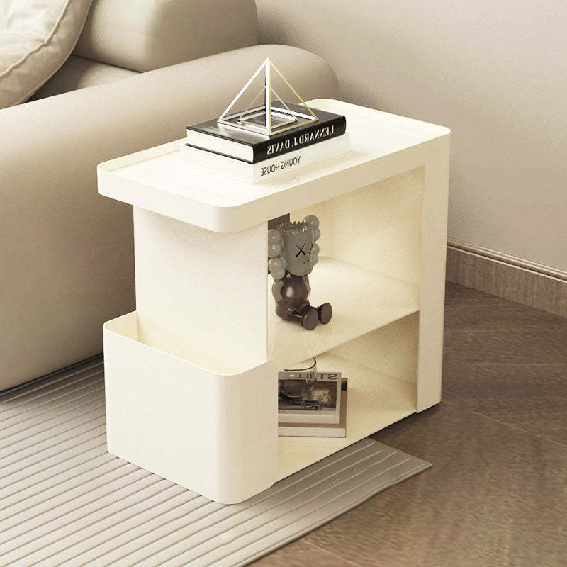 Minimalist Iron Glass 3-Tier Side Table