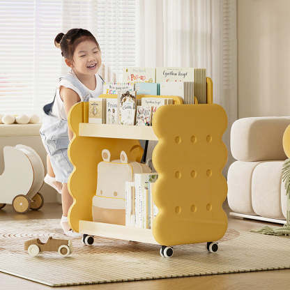 Cartoon Kids Cheese Cookies 2-Tier Bookshelves