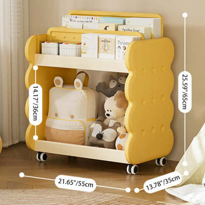 Cartoon Kids Cheese Cookies 2-Tier Bookshelves