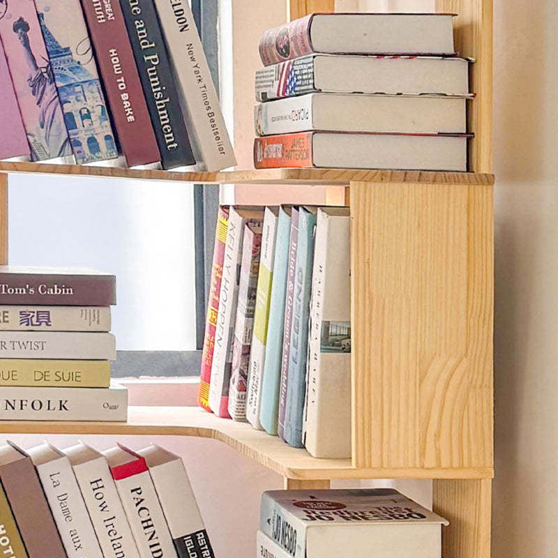 Minimalist Corner Wood 4/5-Shelf Bookshelf