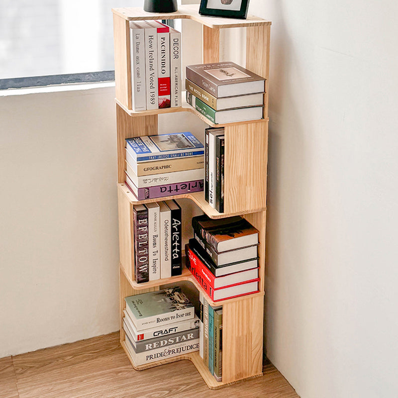 Minimalist Corner Wood 4/5-Shelf Bookshelf