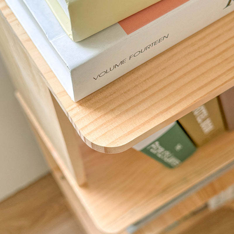 Minimalist Corner Wood 4/5-Shelf Bookshelf