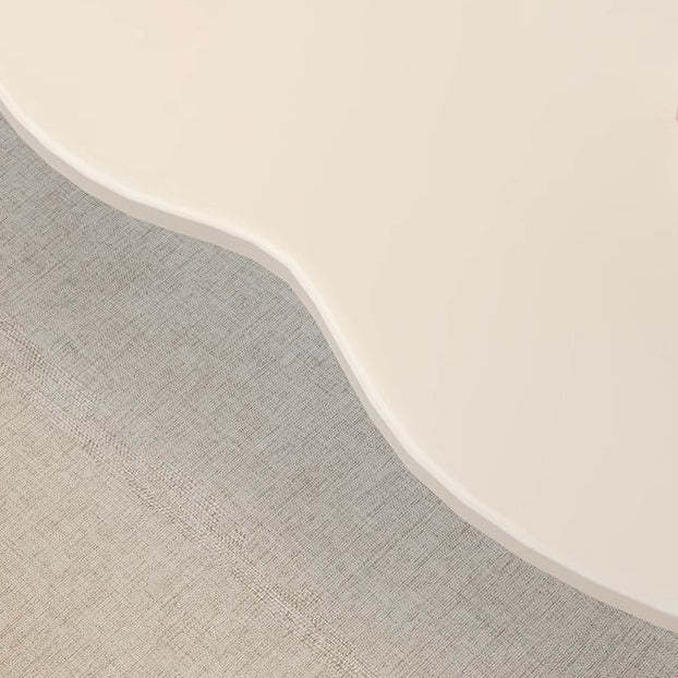 Minimalist Cloud Oval Wood 1/2-Tier Coffee Table — 1 / White