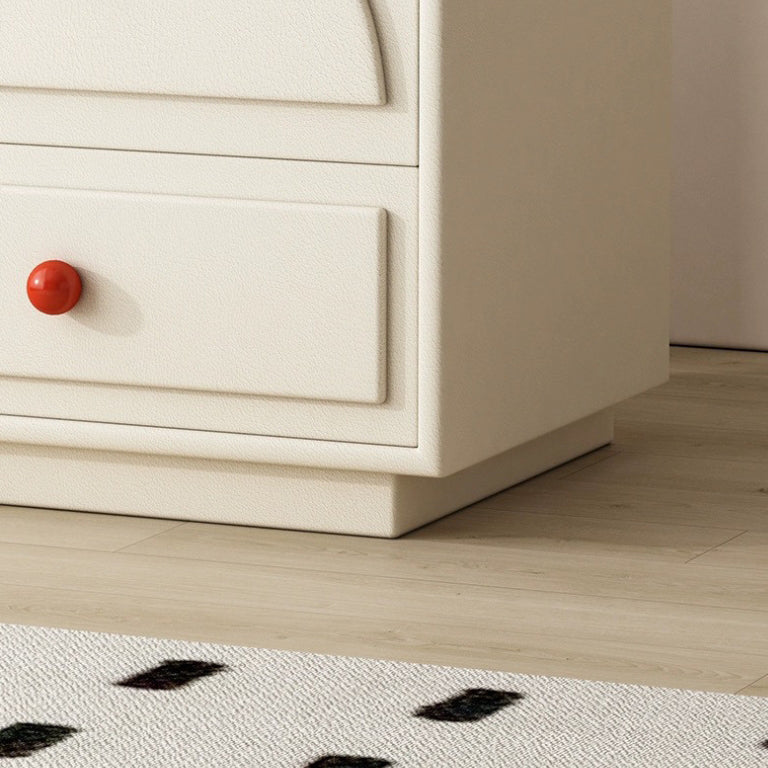 Nordic Wood 2-Drawer Nightstand — Pink