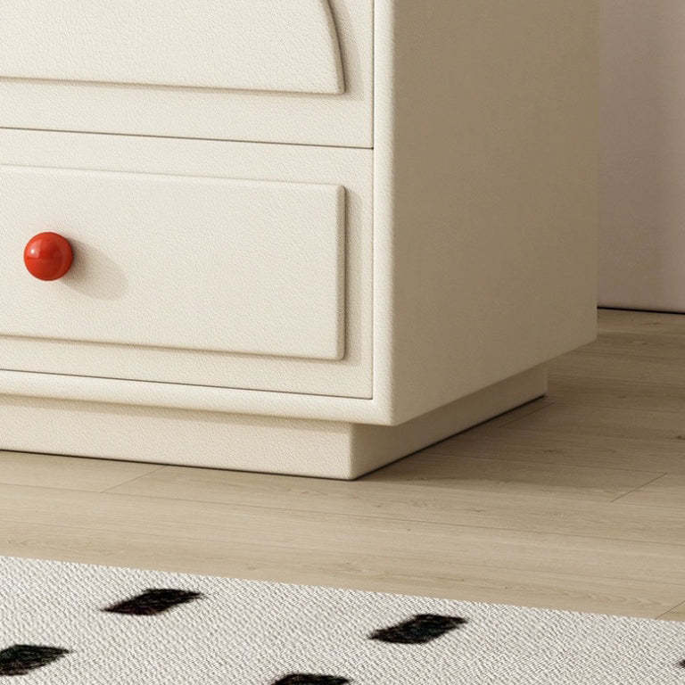 Nordic Wood 2-Drawer Nightstand — Pink
