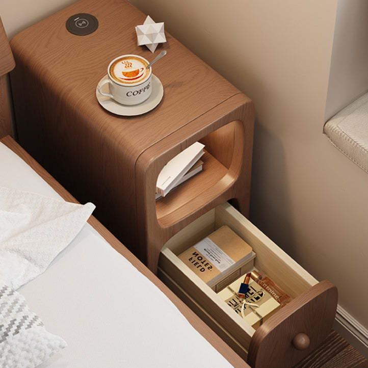 Minimalist Wood 1-Drawer Nightstand
