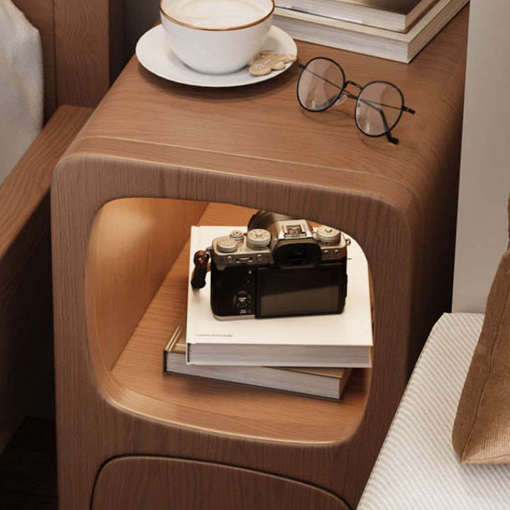 Minimalist Wood 1-Drawer Nightstand